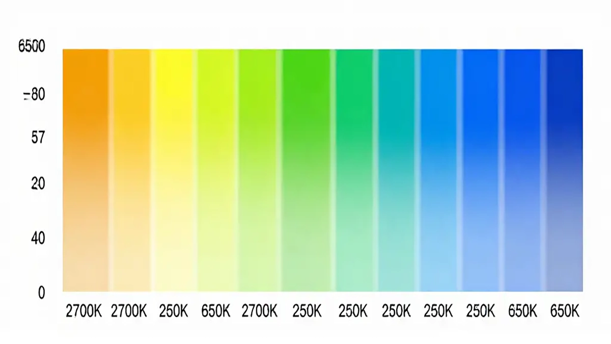 Human-Centric Lighting (HCL) Farbtemperaturanpassungsdiagramm