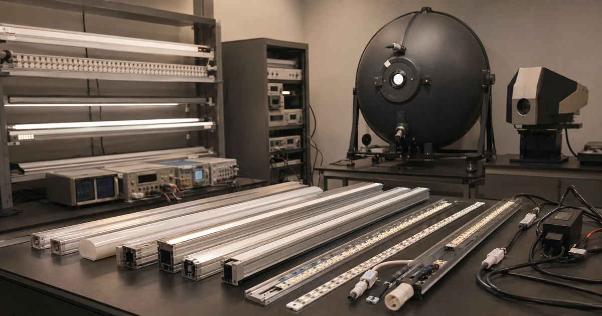 Reihen modularer gewerblicher Leuchten für Kompatibilitäts- und Photometrietests