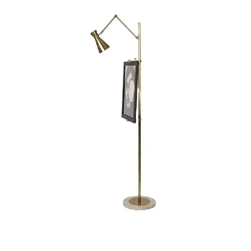 Designer-Stehlampe mit Bilderclip