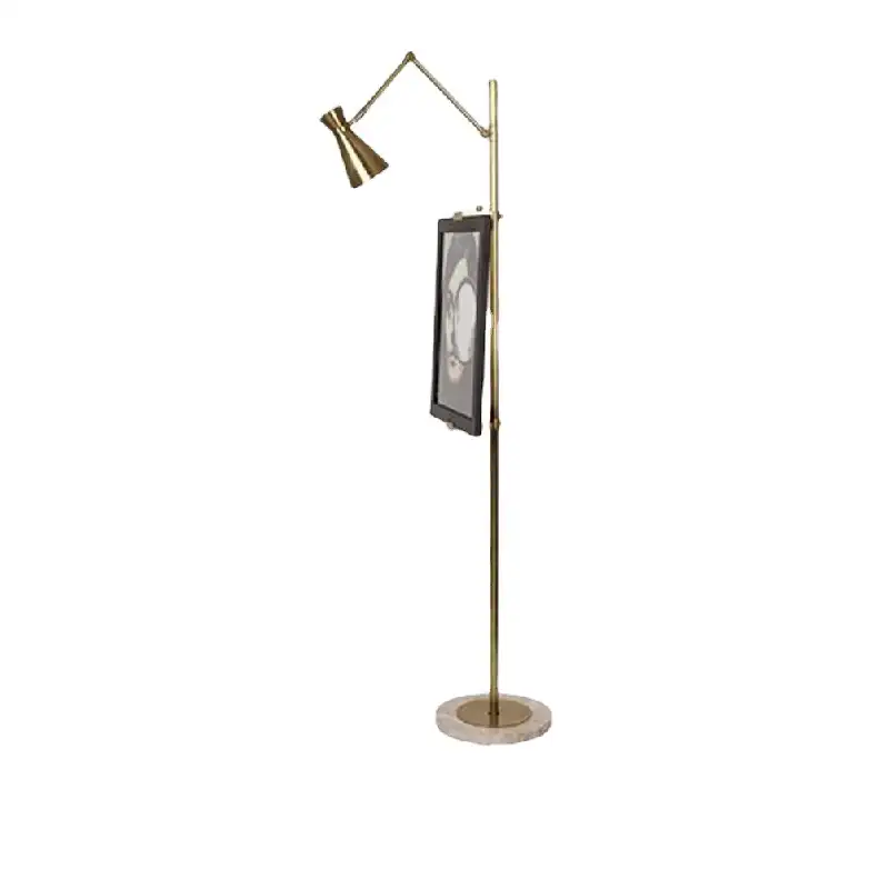 Designer-Stehlampe mit Bilderclip