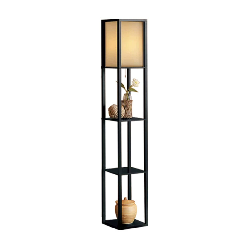 Stehlampe mit Holzablage