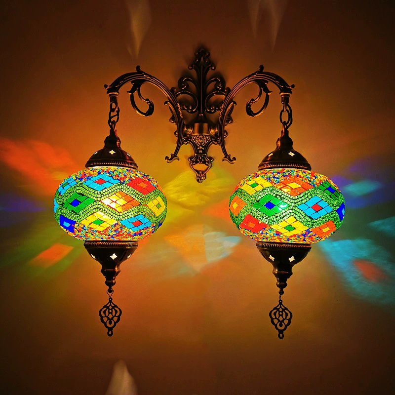 Türkische klassische Doppelkopf-Wandleuchte