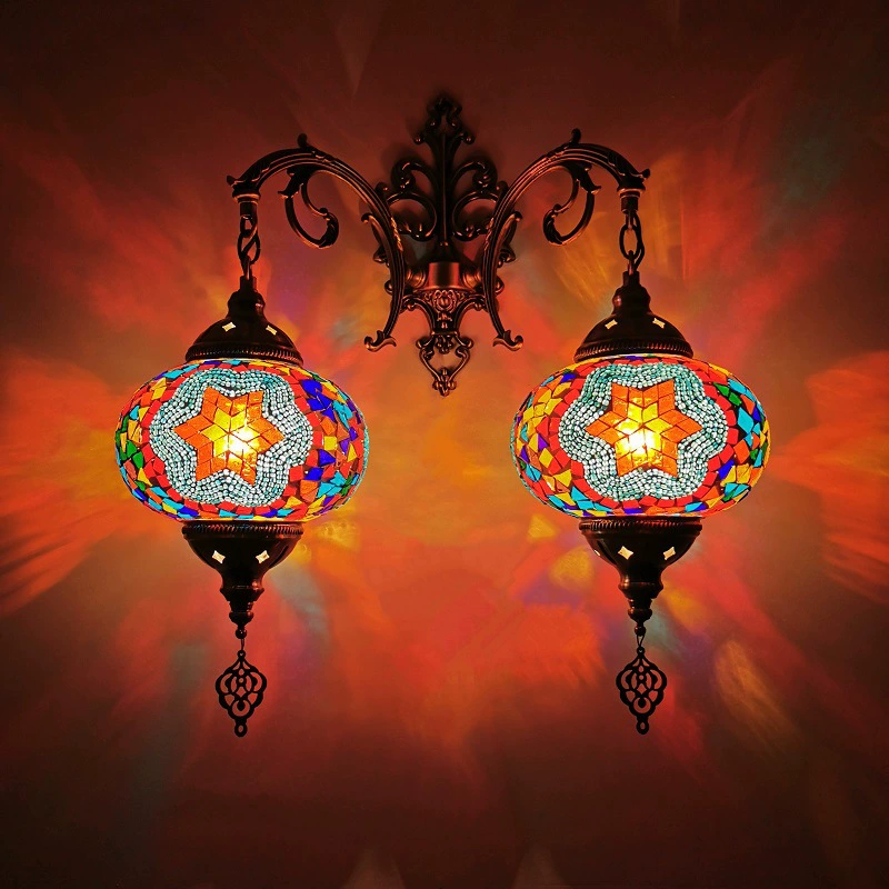 Türkische klassische Doppelkopf-Wandleuchte